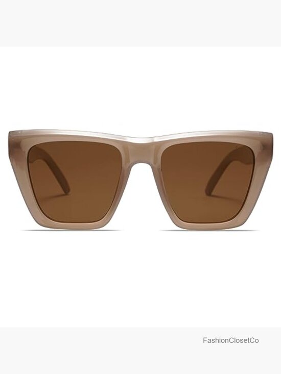 Oversized Square Cat Eye Polarized Sunglasses for Women Trendy Cateye main image 6